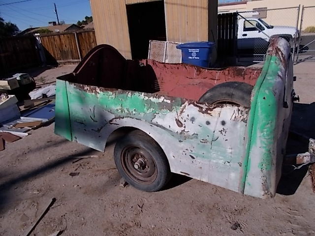 RARE 30's 40's Funeral Home Casket Hearse Coffin Pull Type Car Trailer Restore