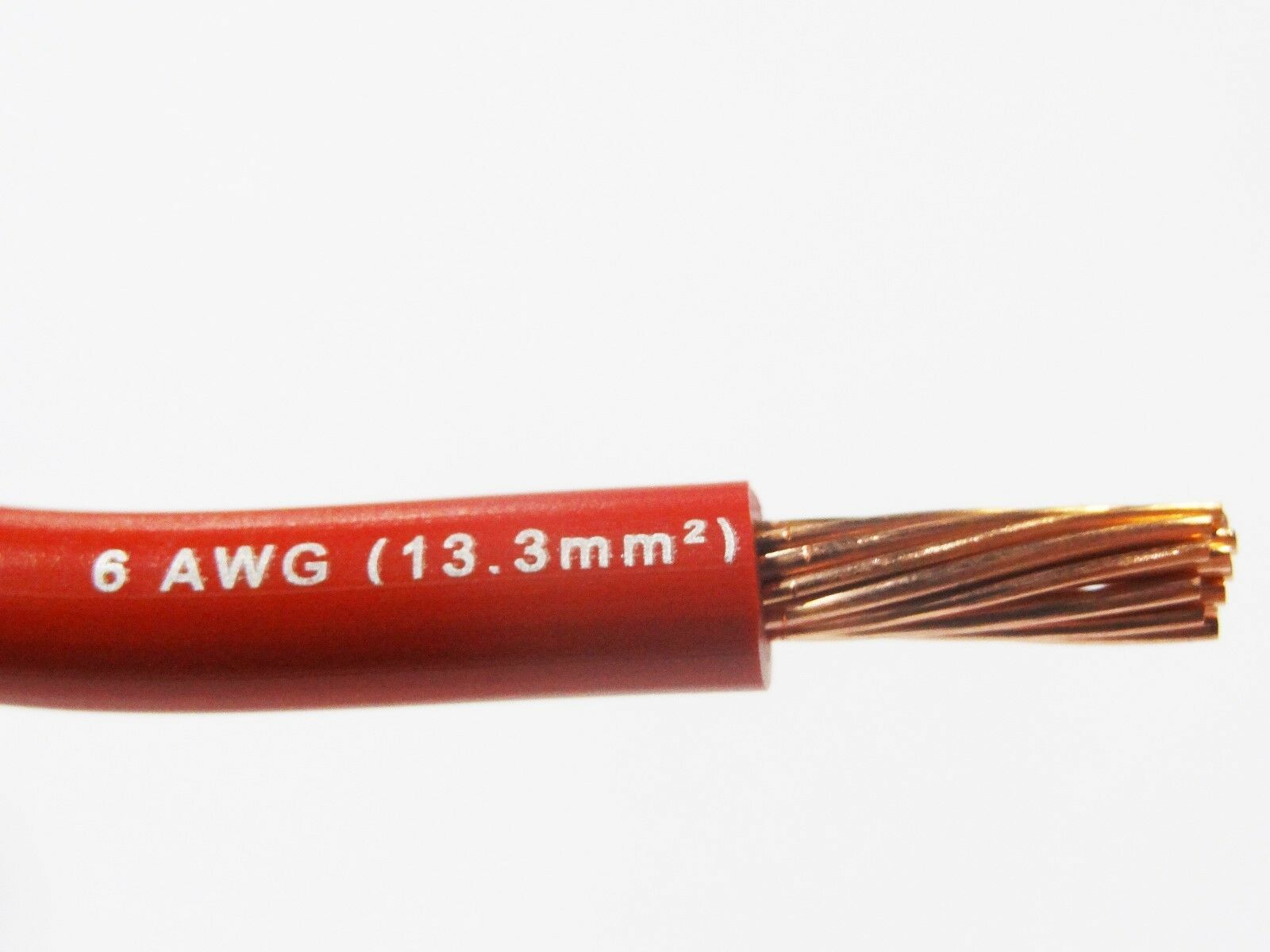 MTW 6 AWG GAUGE RED STRANDED COPPER SGT PRIMARY POWER GROUND WIRE 25' FT USA