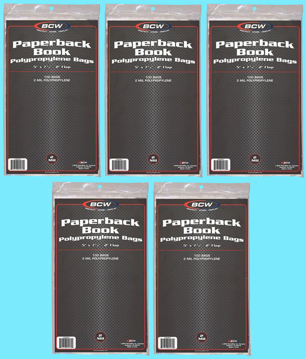 500 BCW PAPERBACK BOOK Size 2 MIL BAGS 5
