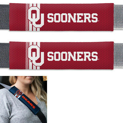New NCAA Oklahoma Sooners Rally Car Truck Rally Seat Belt Pads Covers Set
