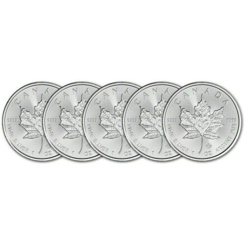 2021 Canada Silver Maple Leaf - 1 oz - $5 - BU - Five 5 Coins