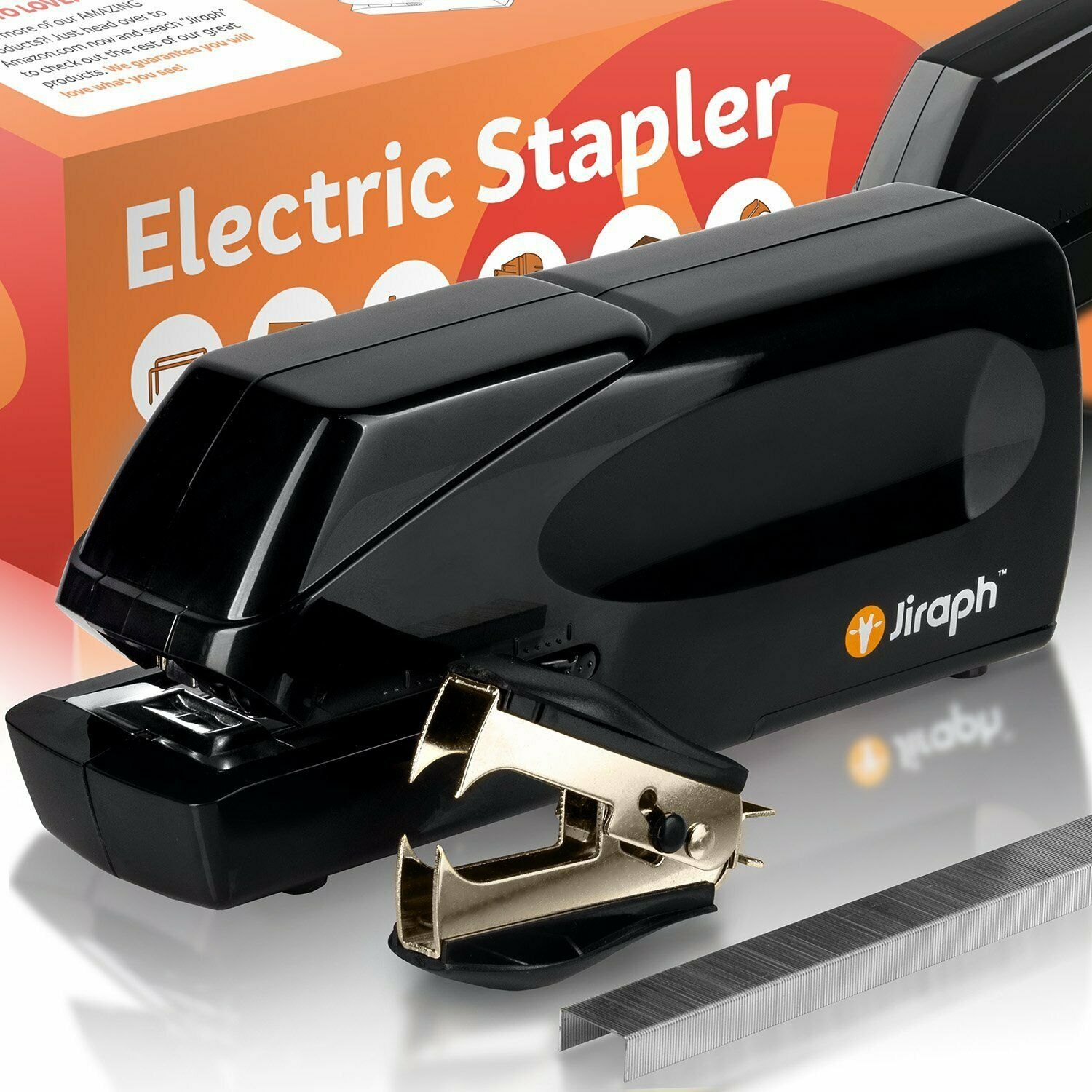 Electric Stapler with Staple Remover and 25-Sheet - Plug In and Battery-image