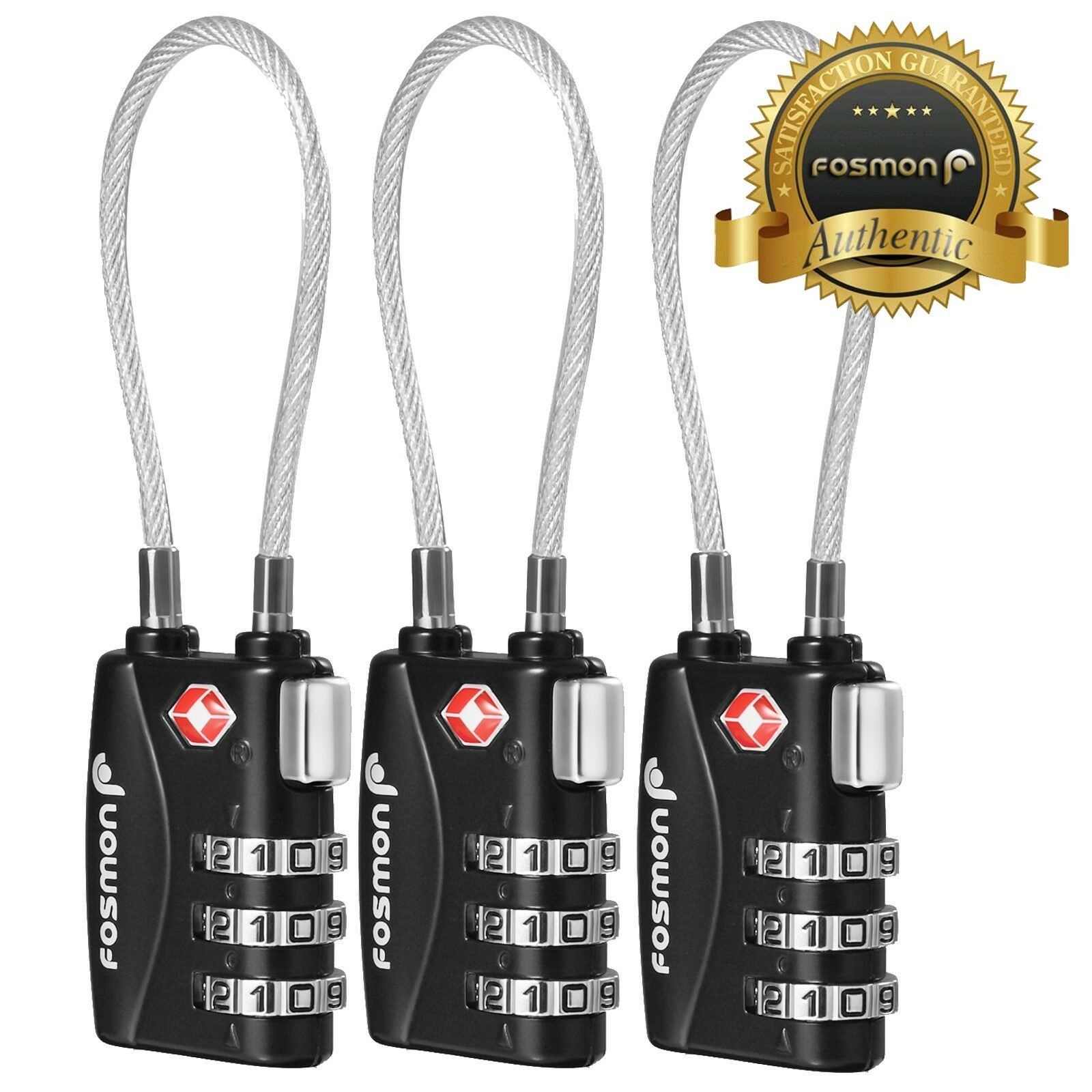 3xTSA Approve Luggage Travel Suitcase Bag Lock 3 Digit Combination Padlock Reset