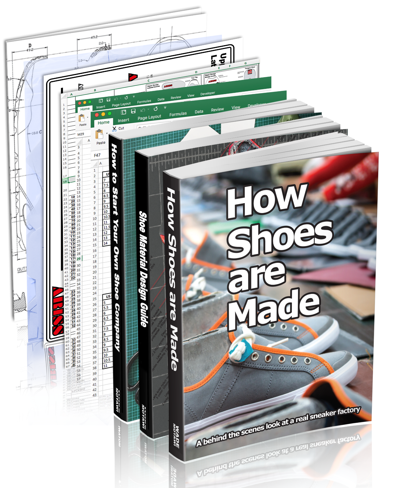 Shoe Company Start Up Pro Pack : 3 shoemaking books plus 8 paper tools