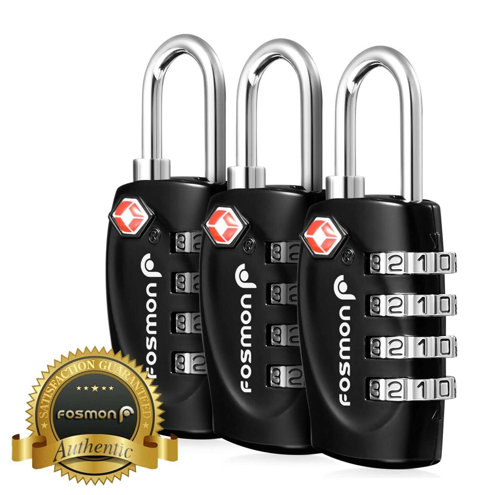 3xTSA Approve 4 Digit Combination Travel Suitcase Luggage Bag Lock Padlock Reset