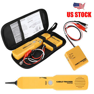 Network RJ11 Line Finder Cable Tracker Tester Toner Electric Wire Tracer Pouch