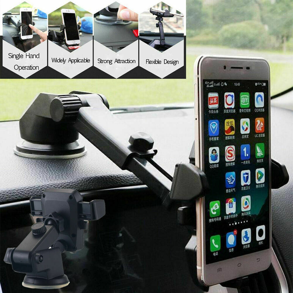 360° Mount Holder Car Windshield Stand For Mobile Cell Phone  Android GPS