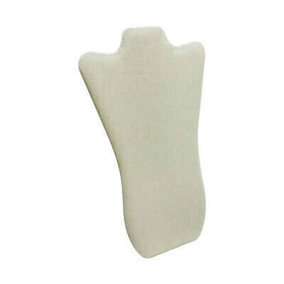 Jewelry Organizer Displays Stand Holder Necklaces Easel Pad Soft Linen Beige-image