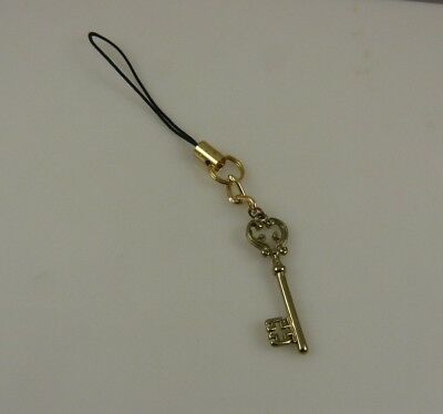 old fashioned looking key cell phone charm or purse charm cel or purse charm