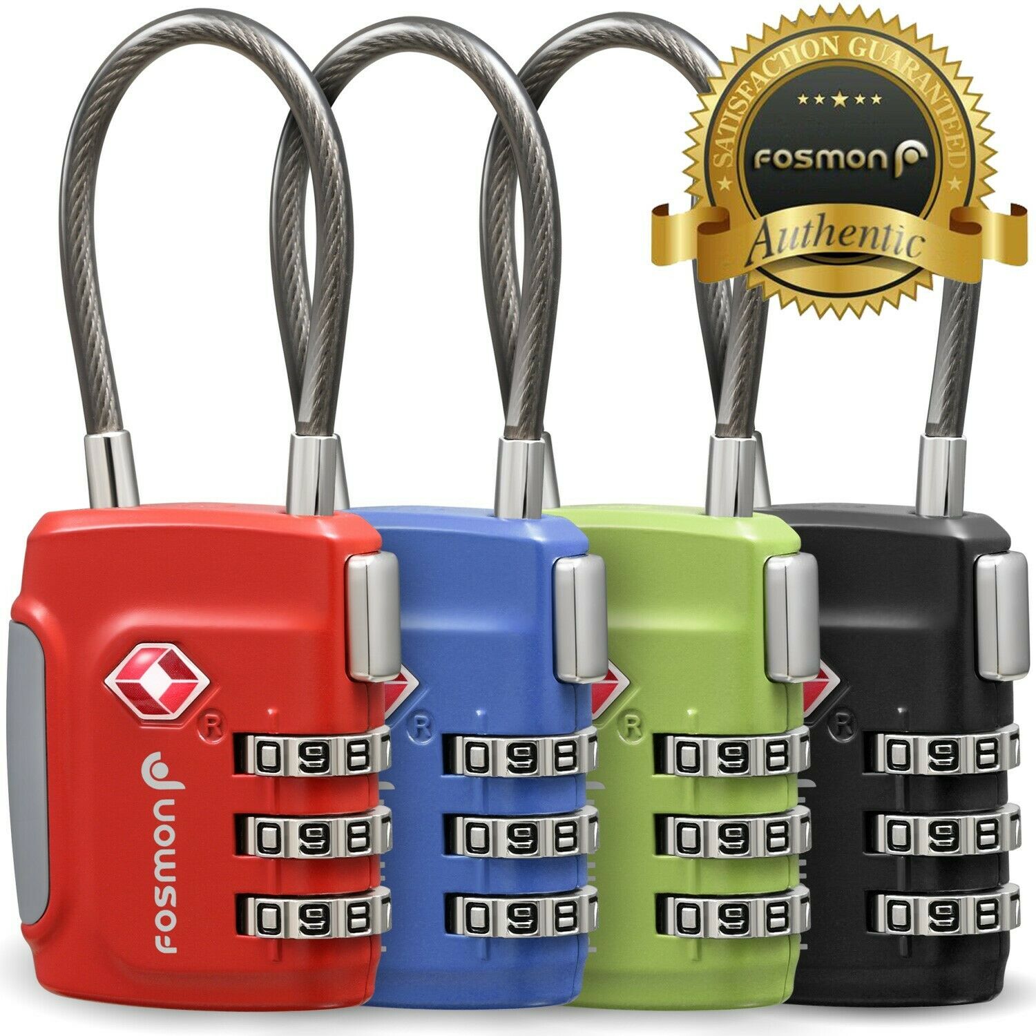 4 TSA Approve 3 Digit Combination Travel Suitcase Luggage Bag Lock Padlock Reset