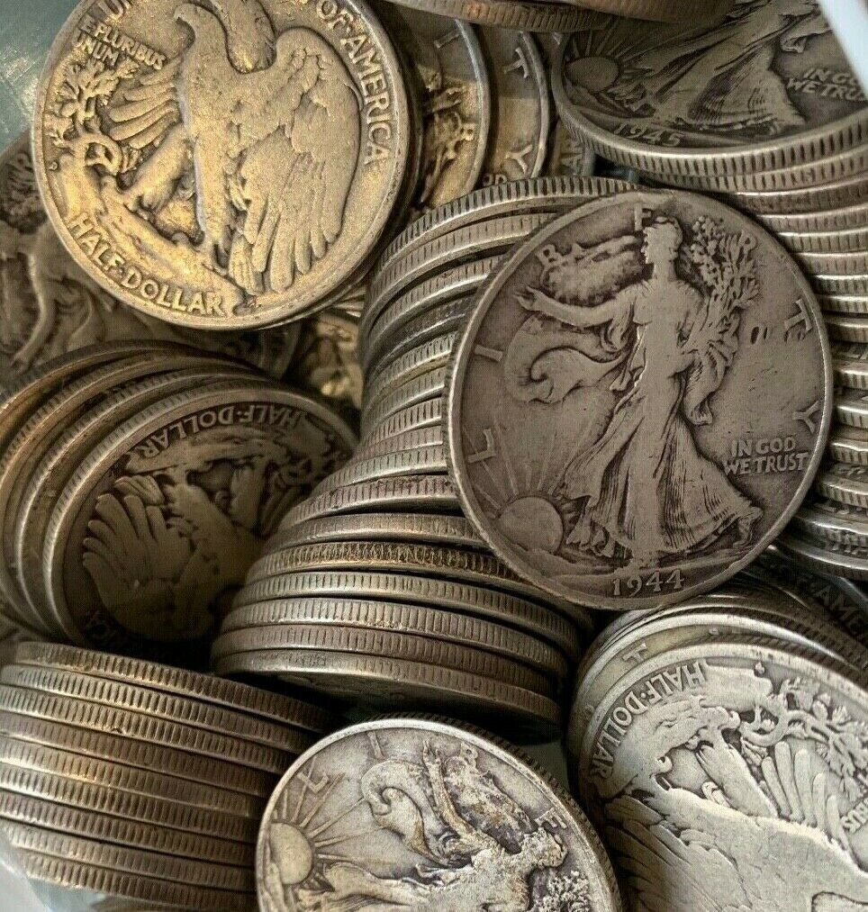 (1) 1940-1947 P/D/S Walking Liberty Half Dollar Random FACE 90% Silver Bulk Lot