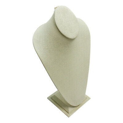 Necklace Stand Pendant  Retail Jewelry Display Tall Linen Covered 8-1/4