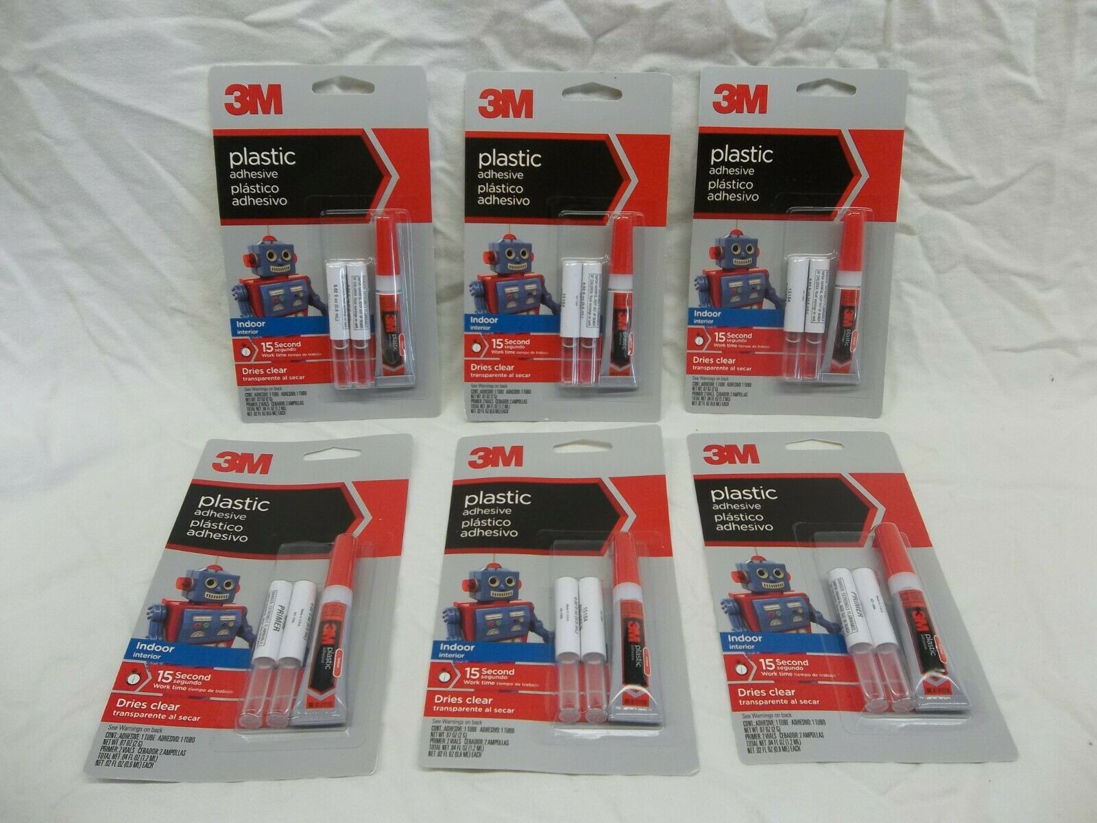 3M PLASTIC ADHESIVE DRIES CLEAR BONDS TO PLASTIC METAL WOOD CERAMICS 
