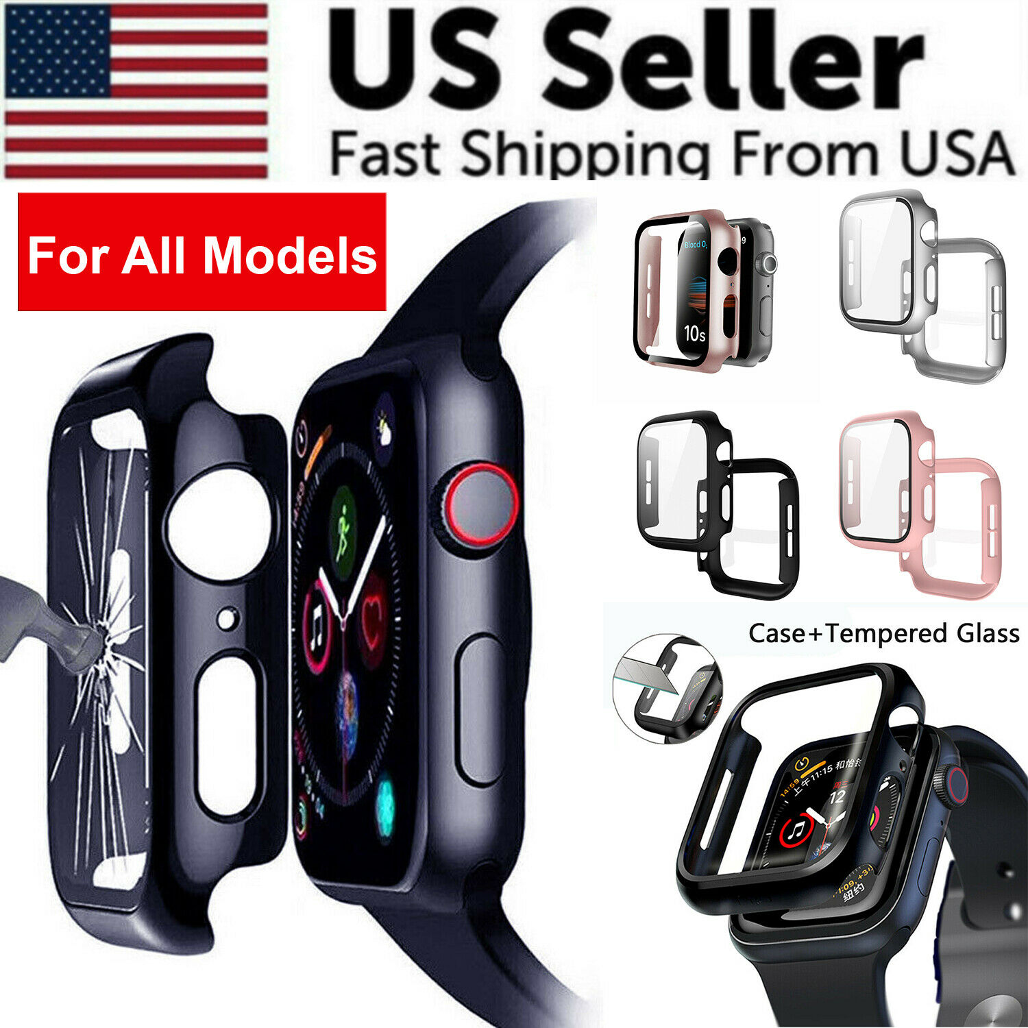 Protector Cover Hard Case For iWatch Apple Watch Series 1 2 3 4 5 6 38/40/42/44