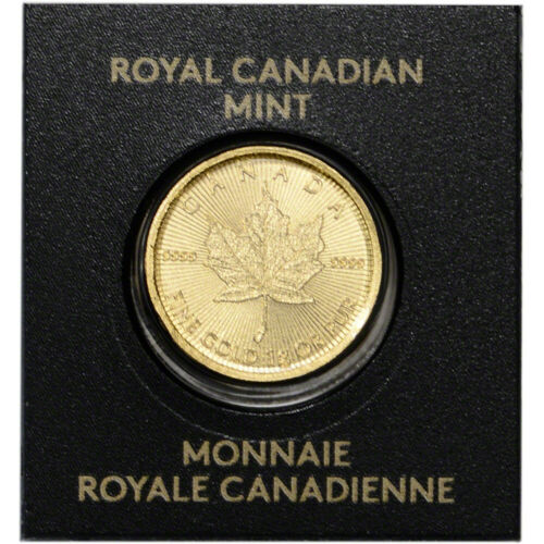 1 gram Canada Gold Maple Leaf 50C from Gold Maplegram25™ 9999 Fine Random Date