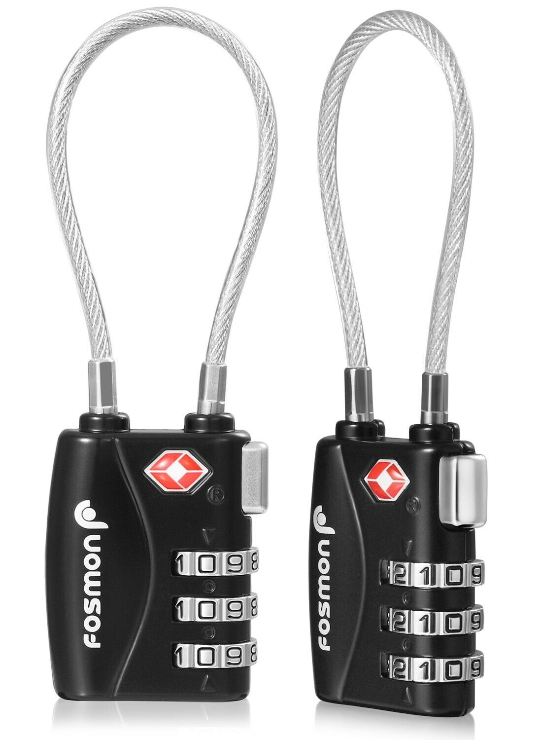 2xTSA Approve Luggage Travel Suitcase Bag Lock 3 Digit Combination Padlock Reset