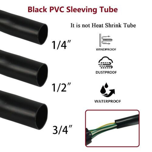 For Wire, Harness Wiring Loom Cover Wire Protecting Blackout PVC Tube Sleeve Lot